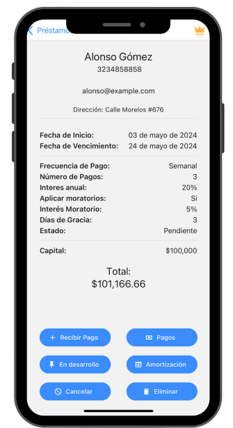 CrediManager gestor de prestamos para prestamistas en IOS y ANDROID